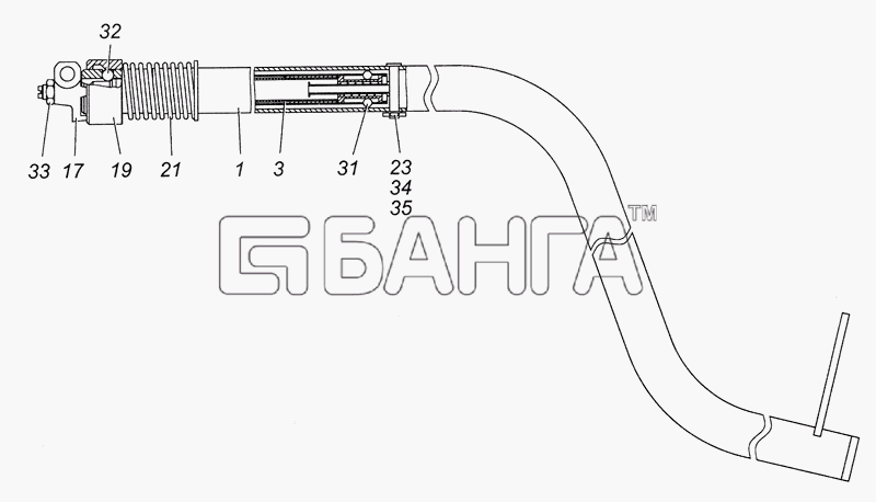 КамАЗ КамАЗ-4308 (2008) Схема 4308-1703325 Тяга в сборе-140 banga.ua